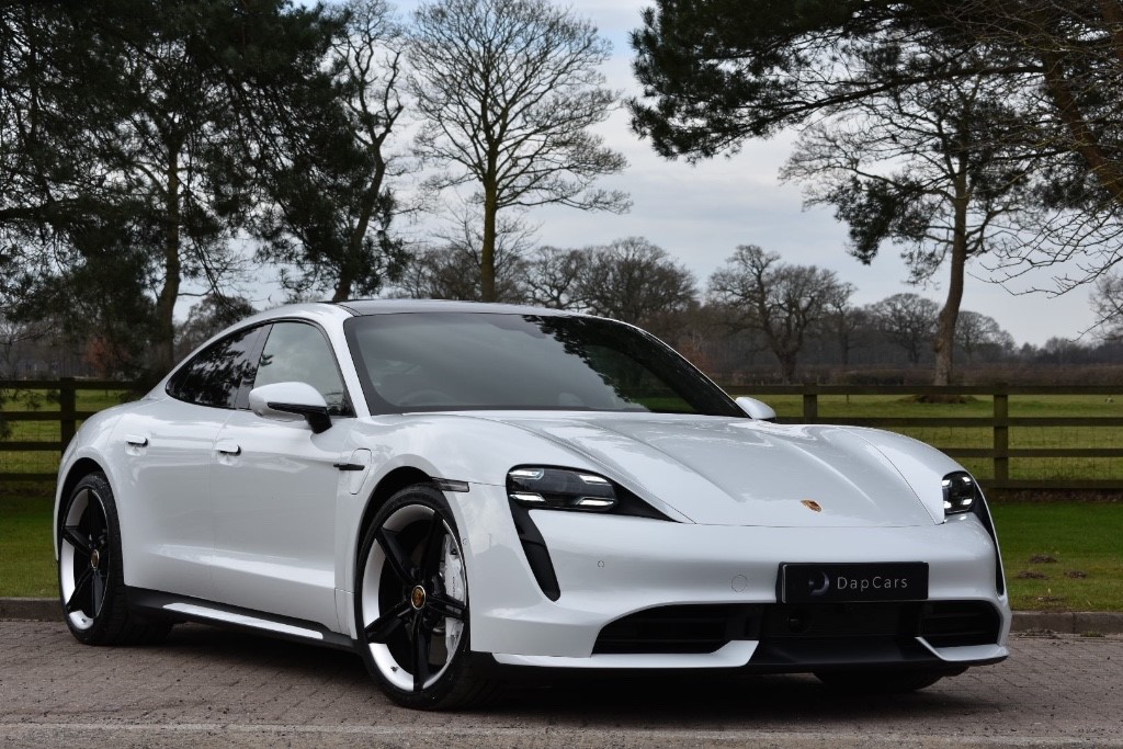 White Porsche Taycan Cars for Sale | Carwow