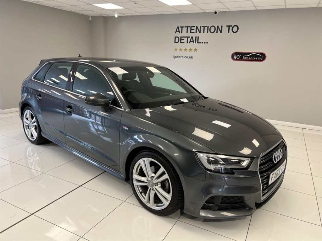 used Audi A3 SPORTBACK TDI S LINE, AUTOMATIC, JUST 23,579 MILES! SATNAV HEADS UP DISPLAY in louth-lincolnshire