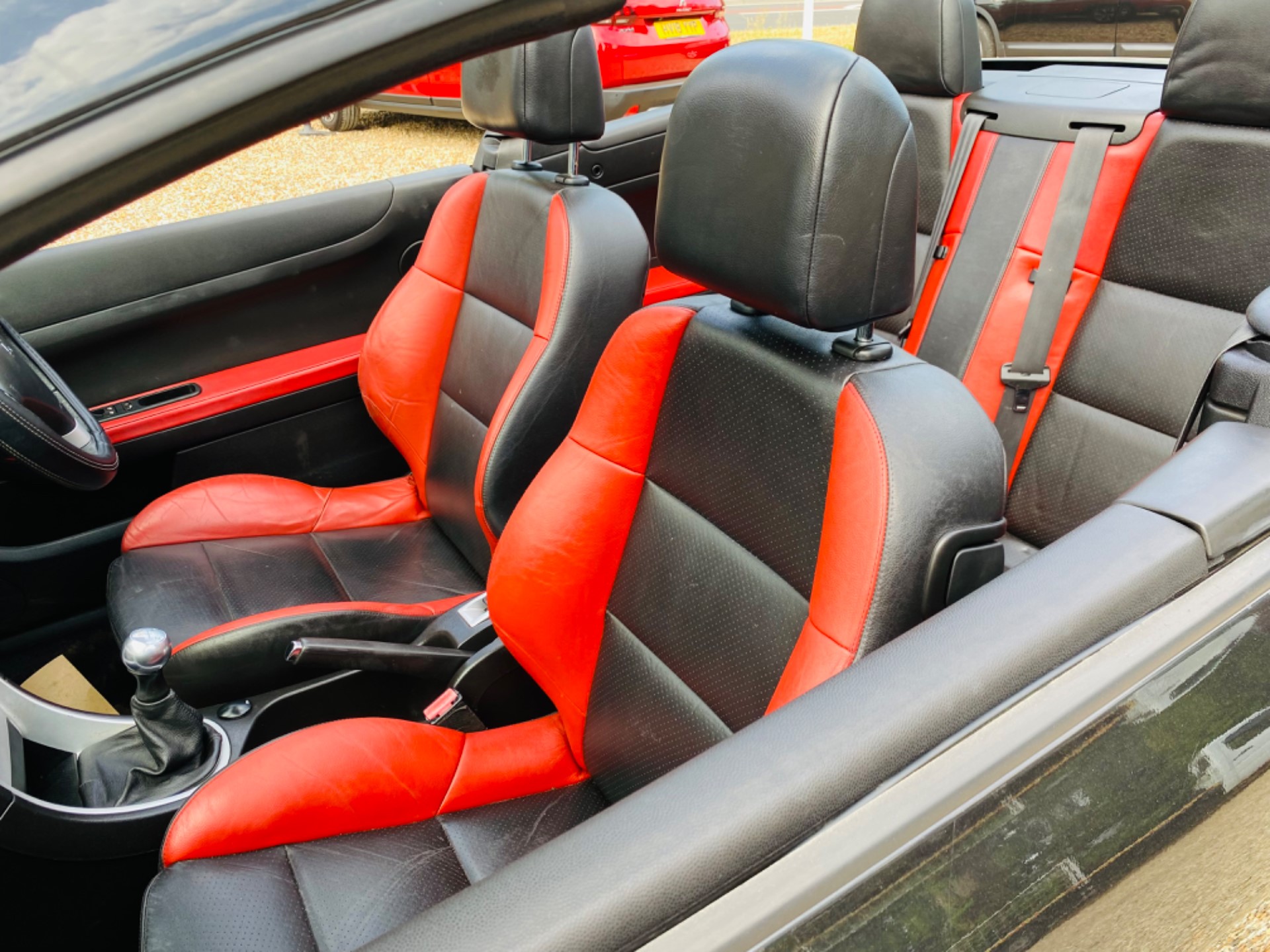 ELBULL Leder Auto Sitzbezüge Set für Peugeot 307 CC Coupe Cabrio