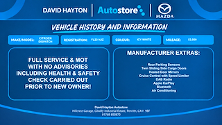 Used Citroen Dispatch from David Hayton Autostore
